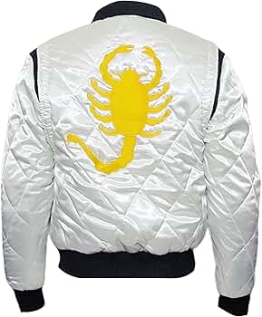 SF FASHIONS Mens Scorpion Logo Gosling Drive White Satin
